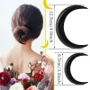 peigne à cheveux de style rétro pour femmes et filles, épingle à cheveux en forme de lune, fourche à cheveux, coiffure, outils de coiffure, accessoires
