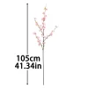 fleur de cerisier artificielle, longue branche, simulation d'accessoires de jardin de maison, faux arrière plan d'arc de mariage, décor d'accessoires photo