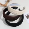 bandeau tricoté à fleurs torsadées, style rétro, polyvalent, élégant, usage quotidien, matériau exquis, doux et confortable, 1 pièce