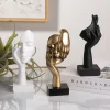 statue abstraite en résine nordique, ornements de bureau, sculpture, visage, personnage léger, artisanat d'art de luxe, décoration de bureau et de maison