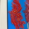 une paire de foulards en diamant faits à la main, matériel de perles pour robe de soirée, tissu de cou, paillettes perlées, décoration de vêtements appliqués