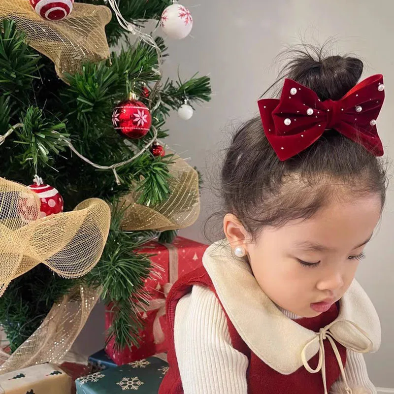 pince à cheveux pour enfants, grand nœud tridimensionnel en perles, pince supérieure pour filles, coiffure de princesse, accessoire pour cheveux formel pince à cheveux pour enfants, grand nœud tridimensionnel en perles, pince supérieure pour filles, coiffure de princesse, accessoire pour cheveux formel