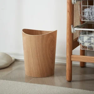 Poubelle en bois de Style japonais de grande capacité, poubelle décorative moderne pour la maison, panier en papier pour salon