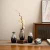 japanese style ceramic kiln glazed retro vase handmade flower arrangement decoration living room foyer vase