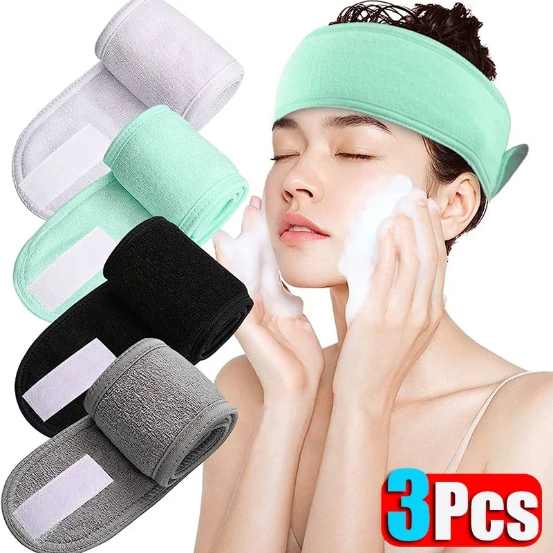 bandeau réglable pour femmes, large bandeau pour spa, yoga, bain, douche, maquillage, lavage du visage, cosmétique, éponge douce, accessoires pour cheveux bandeau réglable pour femmes, large bandeau pour spa, yoga, bain, douche, maquillage, lavage du visage, cosmétique, éponge douce, accessoires pour cheveux