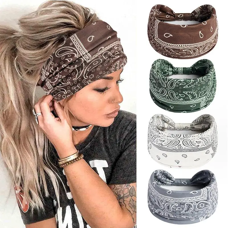 bandes larges de sauna boho pour femmes, turban élastique à nœud vintage, enveloppement de sauna pour filles, bandana en coton doux, accessoires pour cheveux bandes larges de sauna boho pour femmes, turban élastique à nœud vintage, enveloppement de sauna pour filles, bandana en coton doux, accessoires pour cheveux