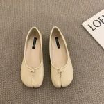 Multi couleurs femmes argent Tabi Ninja chaussures printemps appartements bout fendu trotteur dames pieds nus Mocassines mocassins à fond souple Multi couleurs femmes argent Tabi Ninja chaussures printemps appartements bout fendu trotteur dames pieds nus Mocassines mocassins à fond souple