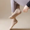 chaussettes de yoga antidérapantes pour femmes, chaussettes de pilates, bas de sport à haute élasticité, bas à tube moyen, respirants, absorbent la sueur