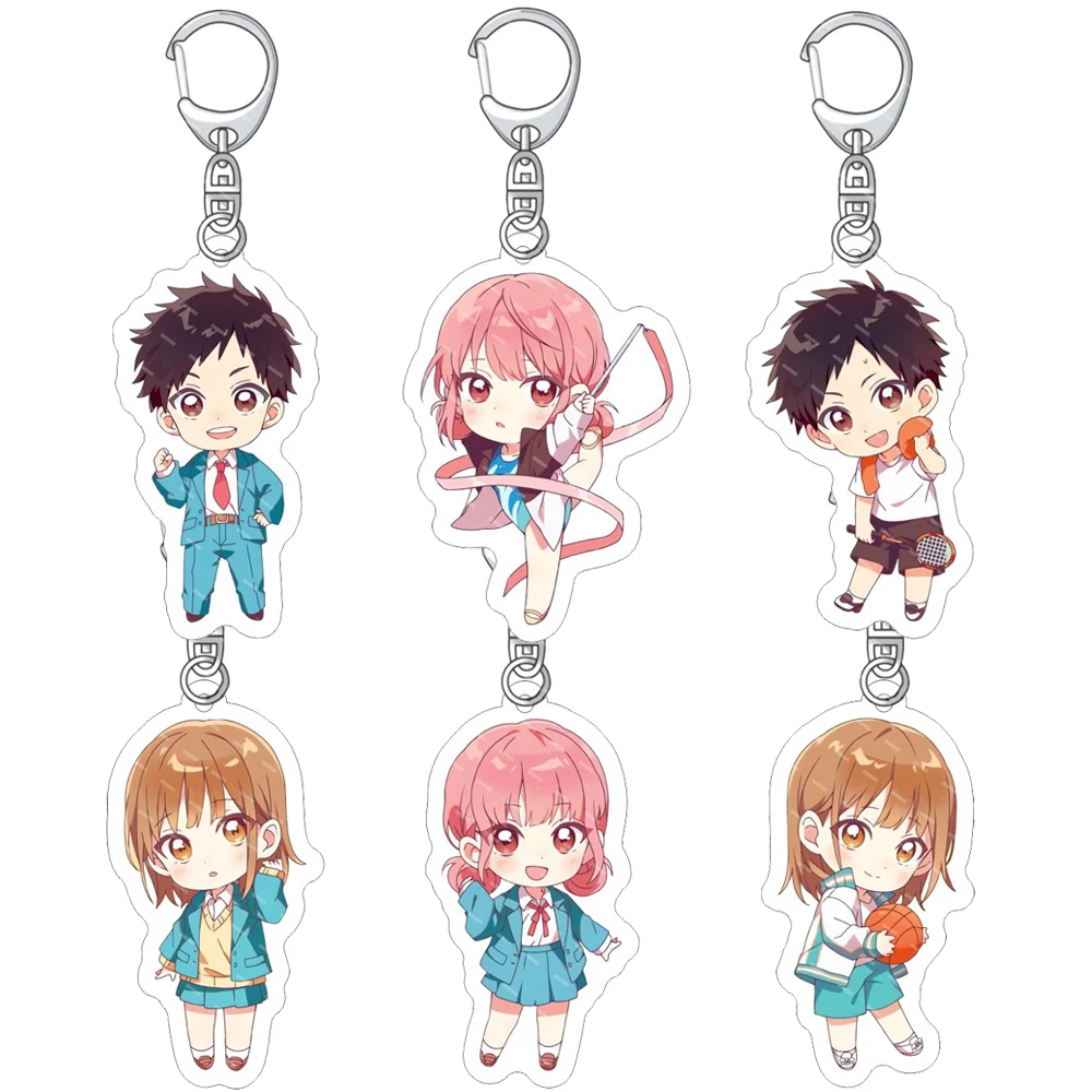 Porte-clés en acrylique, boîte bleue, figurine Taiki Inomata Chinatsu Kano Hina Chono, Cosplay, pendentif de sac, accessoires de décoration, cadeau Porte-clés en acrylique, boîte bleue, figurine Taiki Inomata Chinatsu Kano Hina Chono, Cosplay, pendentif de sac, accessoires de décoration, cadeau