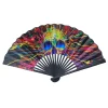 Éventail pliant ouvert de 42cm, main arc en ciel, sonnerie en bambou, sophia, refroidissement, déterminer, festival, performance, brev, cadeaux