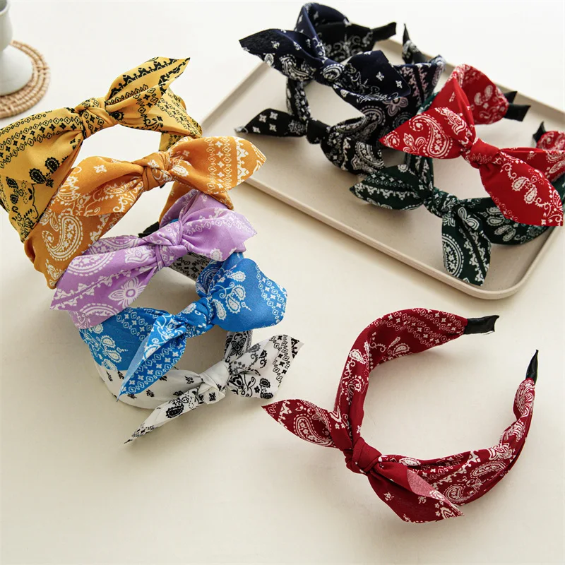 bandeau de sauna paisley bandana pour femmes, nœud noué haut, bandeaux d'oreille de lapin mignons, turban enveloppant de sauna, accessoires pour filles, mode bandeau de sauna paisley bandana pour femmes, nœud noué haut, bandeaux d'oreille de lapin mignons, turban enveloppant de sauna, accessoires pour filles, mode