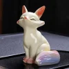 accessoires de cérémonie du thé, nouveau renard à couleur changeante, ornements pour animaux de compagnie, maison créative, petit renard, jeu de thé, figurines de bureau, décoration