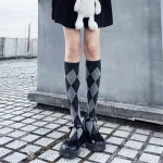 Chaussettes Hautes Japonaises en Coton pour Femme, à Carreaux, Chaudes, pour ixSв, Rue, Livraison Directe Chaussettes Hautes Japonaises en Coton pour Femme, à Carreaux, Chaudes, pour ixSв, Rue, Livraison Directe