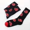 nouveau anime uzumaki naruto ninja cosplay chaussettes akatsuki rouge nuage tube chaussettes haute qualité coton chaussettes pour hommes femmes fans cadeaux