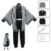 anime kimetsu no yaiba iguro obanai kimono uniforme anime pruik cosplay kostuum halloween feest