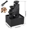 décor de cascade de table, fontaine d'eau, ornements de bureau, feng shui, cascade d'eau qui coule, décoration de paysage de table