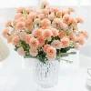 5 fourchettes 15 têtes petit oeillet pour le mariage arc décor noël guirlande accessoires maison arrangement floral fleurs artificielles