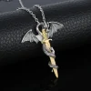 collier pendentif dragon shoous steampunk vintage pour femmes et hommes, clavicule animale, bijoux de poule, lueur dans le noir, jopunk