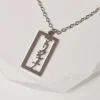 collier avec nom personnalisé japonais en acier inoxydable, pendentif avec lettre verticale, bijou minimaliste, cadeau