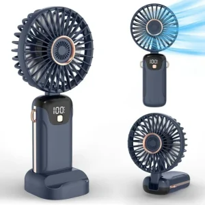 Nouveau ventilateur portatif pliable Mini ventilateur pliable avec batterie Rechargeable USB bureau extérieur cou suspendu ventilateur 5 vitesses ﻿
