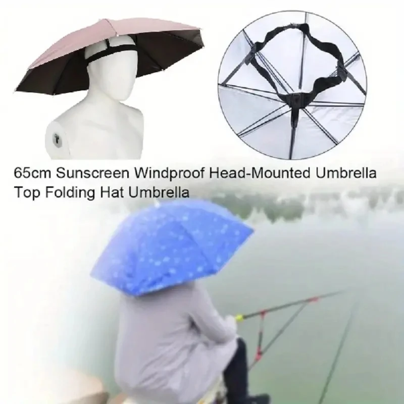 parapluie de tête pour hommes et femmes, parapluie ensoleillé pliant d'extérieur, pare soleil d'extérieur, parapluie coupe vent, chapeau pliant parapluie de tête pour hommes et femmes, parapluie ensoleillé pliant d'extérieur, pare soleil d'extérieur, parapluie coupe vent, chapeau pliant