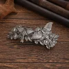 pince à cheveux rétro vintage en forme de fleur de papillon, niche style punk, pince à cheveux en métal, style foncé, personnalité, tendance, cool, accessoires de coiffure