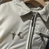 veste de club en tissu lourd, streetwear japonais, automne hiver, poche tridimensionnelle, étoile, lune, manteau de club en métal riveté
