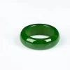Bague en Imitation de Jade vert naturel, breloque à la mode, bijoux à main pour femmes et hommes, bague en verre de Jade Hetian, cadeaux artisanaux