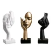 Statue abstraite en résine nordique, ornements de bureau, Sculpture, visage, personnage léger, artisanat d&rsquo;art de luxe, décoration de bureau et de maison