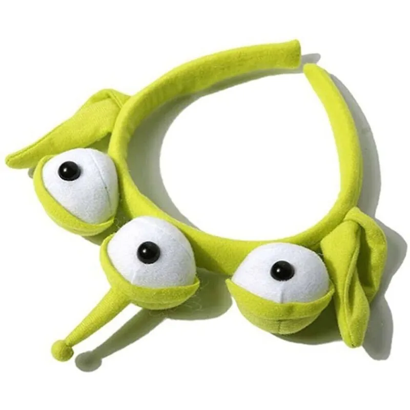 bandeau vert alien cosplay costume accessoires anime trois yeux monstre bandes de cheveux mignon drôle dessin animé bandeaux fille femmes bandeau vert alien cosplay costume accessoires anime trois yeux monstre bandes de cheveux mignon drôle dessin animé bandeaux fille femmes