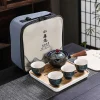 Service à thé Kung Fu chinois, service à thé en céramique de sable, service à thé Kung Fu de voyage, porcelaine violette, pot en argile, service à thé en céramique coulé, cadeau Service à thé Kung Fu chinois, service à thé en céramique de sable, service à thé Kung Fu de voyage, porcelaine violette, pot en argile, service à thé en céramique coulé, cadeau