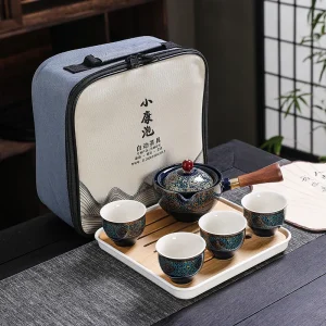 Service à thé Kung Fu chinois, service à thé en céramique de sable, service à thé Kung Fu de voyage, porcelaine violette, pot en argile, service à thé en céramique coulé, cadeau Service à thé Kung Fu chinois, service à thé en céramique de sable, service à thé Kung Fu de voyage, porcelaine violette, pot en argile, service à thé en céramique coulé, cadeau