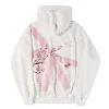 sweat à capuche gothique série sakura y2k pour hommes et femmes, vêtements hip hop avec lettres contre la guerre, graphique surdimensionné, veste décontractée