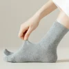 3 paires ensemble hommes orteil chaussettes mode style japonais respirant confortable mode femmes deux doigts chaussettes couleurs unies simple sox