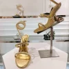 sandales à enroulement en forme de salle de rinçage pour femmes, chaussures à talons hauts, gladiateur, parker ouvert, robe de soirée, mode estivale, style étrange