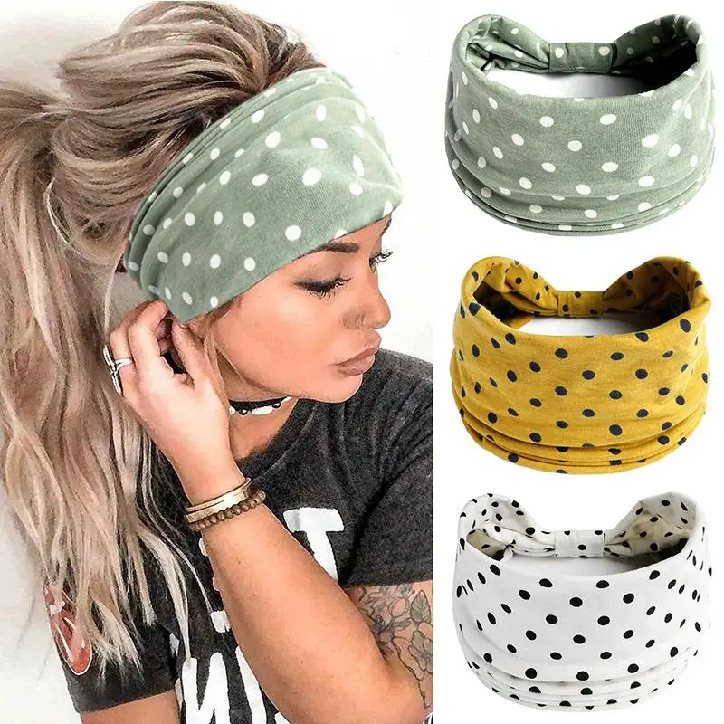 bandes larges de sauna boho pour femmes, turban élastique à nœud vintage, enveloppement de sauna pour filles, bandana en coton doux, accessoires pour cheveux bandes larges de sauna boho pour femmes, turban élastique à nœud vintage, enveloppement de sauna pour filles, bandana en coton doux, accessoires pour cheveux