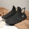 yrzl hiver pantoufles hommes intérieur pantoufle antidérapant chaud femmes et hommes pantoufles cheville doux homme chaussure antidérapant plat maison coton chaussures