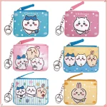 Chiikawa-Porte-monnaie en cuir PU Kawaii pour femme, sac de rangement, porte-clés, portefeuilles courts de dessin animé, porte-cartes GT avec fermeture éclair Chiikawa-Porte-monnaie en cuir PU Kawaii pour femme, sac de rangement, porte-clés, portefeuilles courts de dessin animé, porte-cartes GT avec fermeture éclair