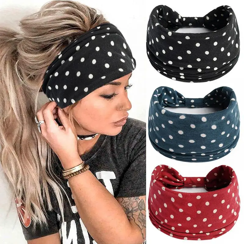 Bandes larges de sauna Boho pour femmes, turban élastique à nœud vintage, enveloppement de sauna pour filles, bandana en coton doux, accessoires pour cheveux Bandes larges de sauna Boho pour femmes, turban élastique à nœud vintage, enveloppement de sauna pour filles, bandana en coton doux, accessoires pour cheveux