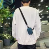 mignon cou suspendu en nylon porte monnaie lanière style japonais mini sac de rangement décontracté lettre couple sac à bandoulière garçons filles