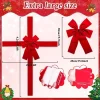 【t】 grand ruban à nœud rouge, décoration de porte d'entrée de noël, nœud suspendu pour fête de mariage, nœud de porte traditionnel prêt à l'emploi, décor du nouvel an
