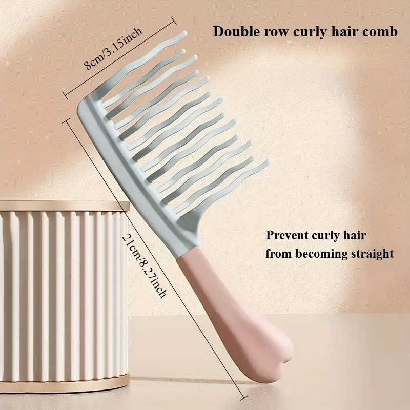 peignes à cheveux à double dents larges, idéaux pour les boucles longues et les styles volumineux, gestion des cheveux bouclés et massage à domicile, soins capillaires élégants, 1 pièce peignes à cheveux à double dents larges, idéaux pour les boucles longues et les styles volumineux, gestion des cheveux bouclés et massage à domicile, soins capillaires élégants, 1 pièce