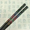 bâtons de cueillette de cheveux vintage pour femmes, épingles à cheveux en bois japonais, baguettes en bois naturel chinois, peinture chaude, 2 pièces par ensemble