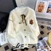 veste pull ours de dessin animé japonais pour femmes, cardigan tricoté ample et polyvalent, nouvelle version coréenne 2024