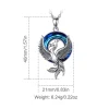 eudora – collier phénix en argent sterling 925, pendentif de luxe en cristal, pour hommes et femmes, bijoux à la mode, beau cadeau