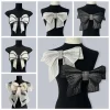 col brodé fleur nœud tridimensionnel pour vêtements pour femmes, patch de décoration de robe, accessoires de revers de corsage