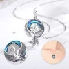 eudora – collier phénix en argent sterling 925, pendentif de luxe en cristal, pour hommes et femmes, bijoux à la mode, beau cadeau