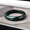 bracelet en jade vert naturel pour femmes, pierres précieuses de guérison, bijoux fins, véritable jade hetian chinois, rond, néphrite, jades