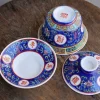 bol à thé en céramique rétro coloré jingdezhen, classique chinois, longévité gaiwan, classique et moderne, tasse à thé de l'après midi pour la maison