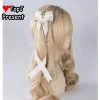 gothique harajuku y2k fille lolita japonais doux arc double queue de cheval casque perle chaîne ruban épingle à cheveux bord pince pince à cheveux